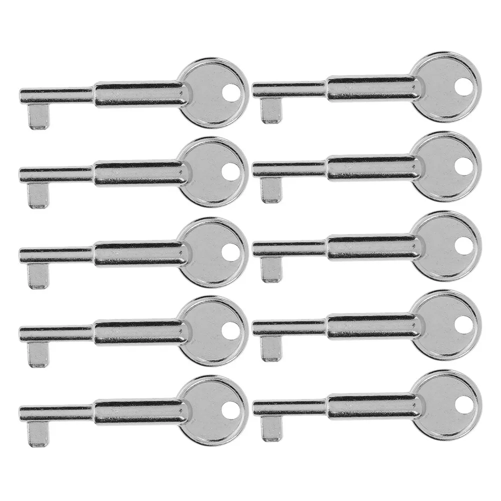 10Pcs 화재 경보 리셋 키 비상 버튼 스위치 홈 오피스 용 합금 견고한 교체 키 수동 리셋 알람 버튼 키