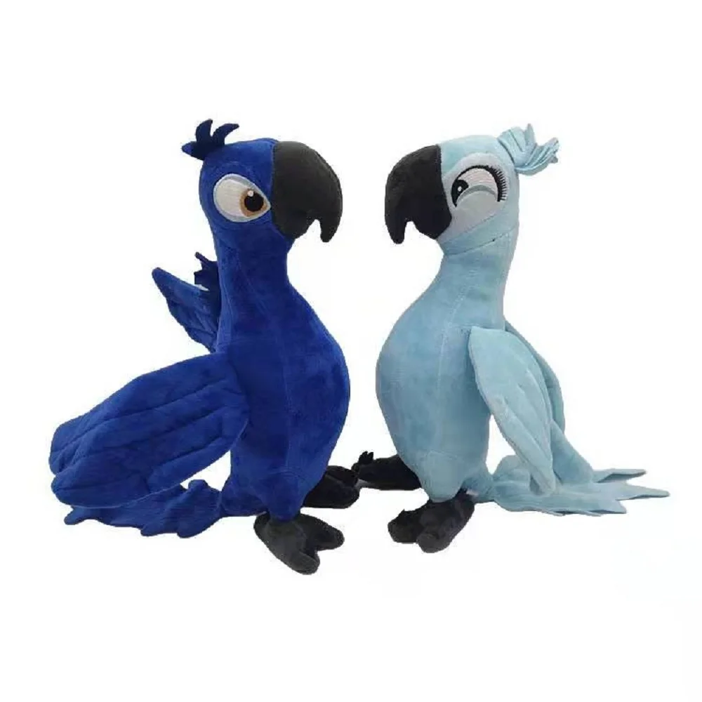

35 см аниме Рио 2 Ара Blu и драгоценности плюшевые игрушки милые мягкие мягкие игрушки синий попугай птица куклы подарки для детей на день рождения и Рождество