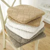 1 Pcs 40x43cm Oval Plush Dining Chair Seat for Home Thickened Warm Non-slip Cushion Car Sofa Removable and Washable Cushions 1