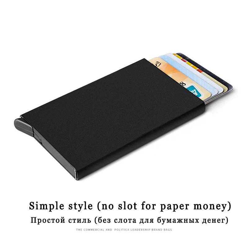ID Credit Bank Card Holder Wallet Luxury Brand Men Anti Rfid Blocking Protected Magic Leather Slim Mini Small Money Wallets Case 3