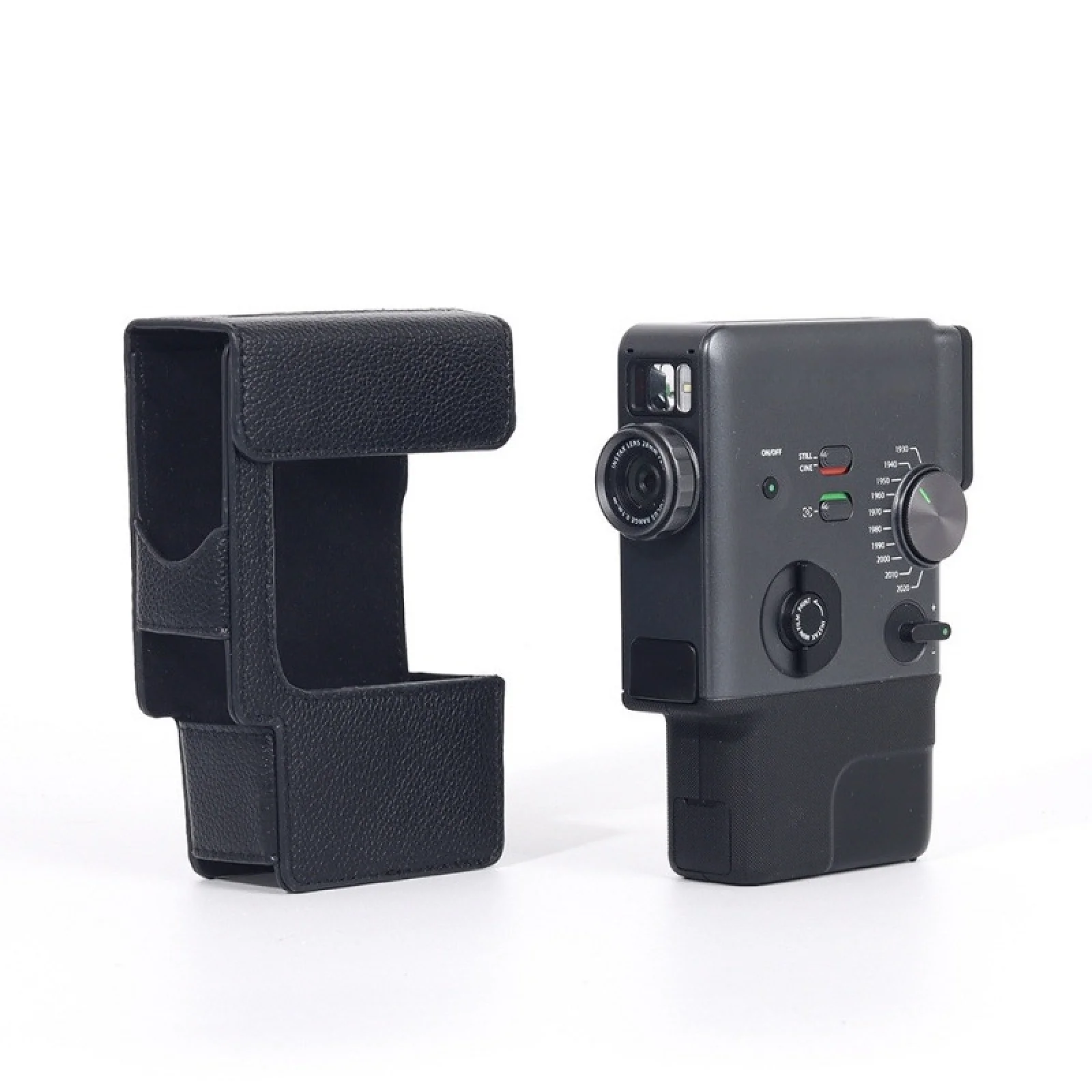 Instax mini Evo 시네마 카메라용 PU 가죽 케이스, 조절 가능한 어깨끈이 있는 보호 케이스, 단색 보관용 휴대 가방