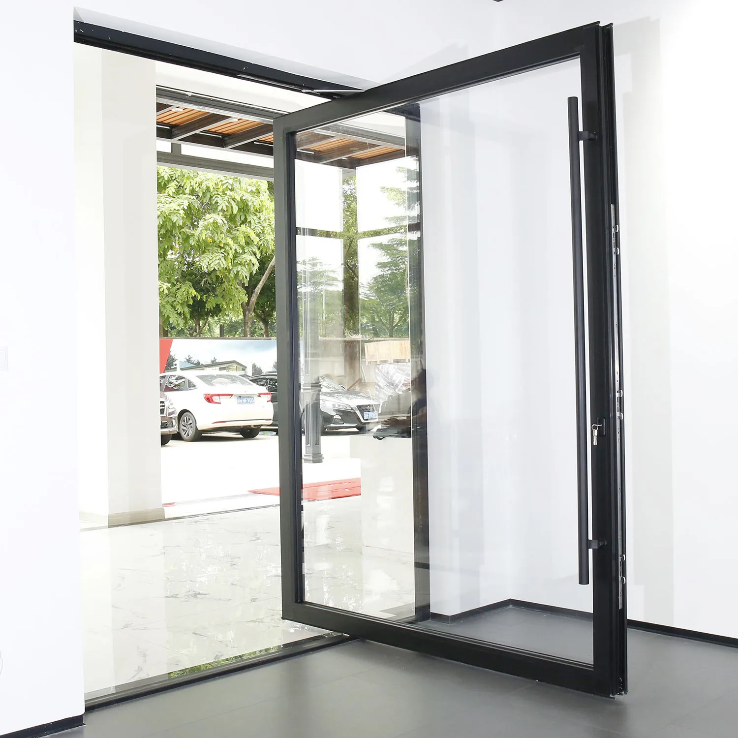 

Sixinalu Entry Main Security Door Exterior Thermal Break Aluminium Pivot Door Front Entrance Swing Door Customized Size Color