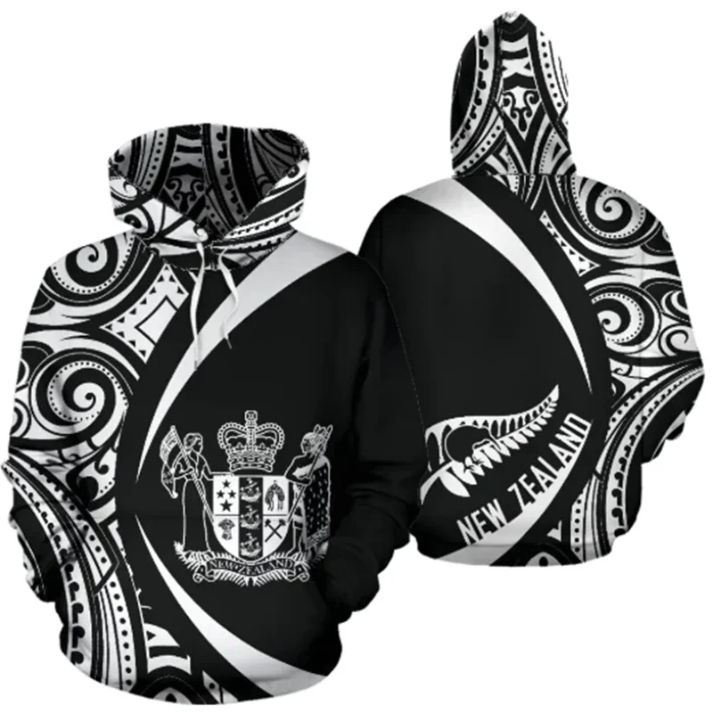 

New Zealand Auckland White Landmass 3D Print Hoodie Y2k Flag New In Hoodies & Sweatshirts For Men Pullover Women Clothes Top