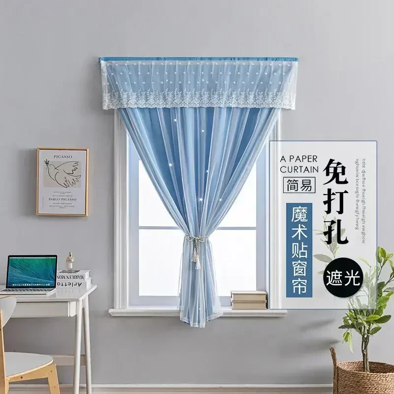 

22257-XZ- Gradient Color Print Voile Nordic Grey Window Modern Living Room Curtains Tulle Sheer Fabrics Rideaux Cortinas