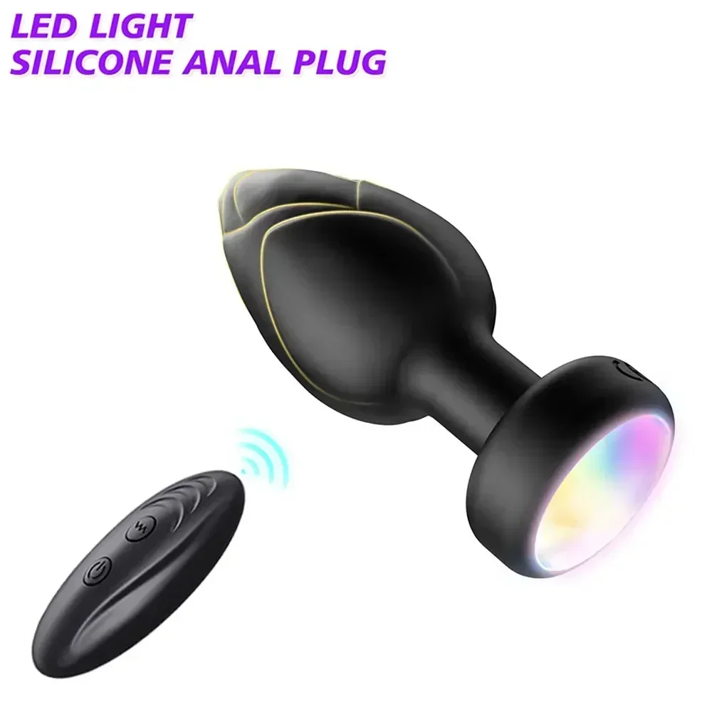 Anal Plug Vibrator Butt Plug Prostate Vibrating Massager APP Remote Control Female Masturbator Sex Toy for Couple with LED Light