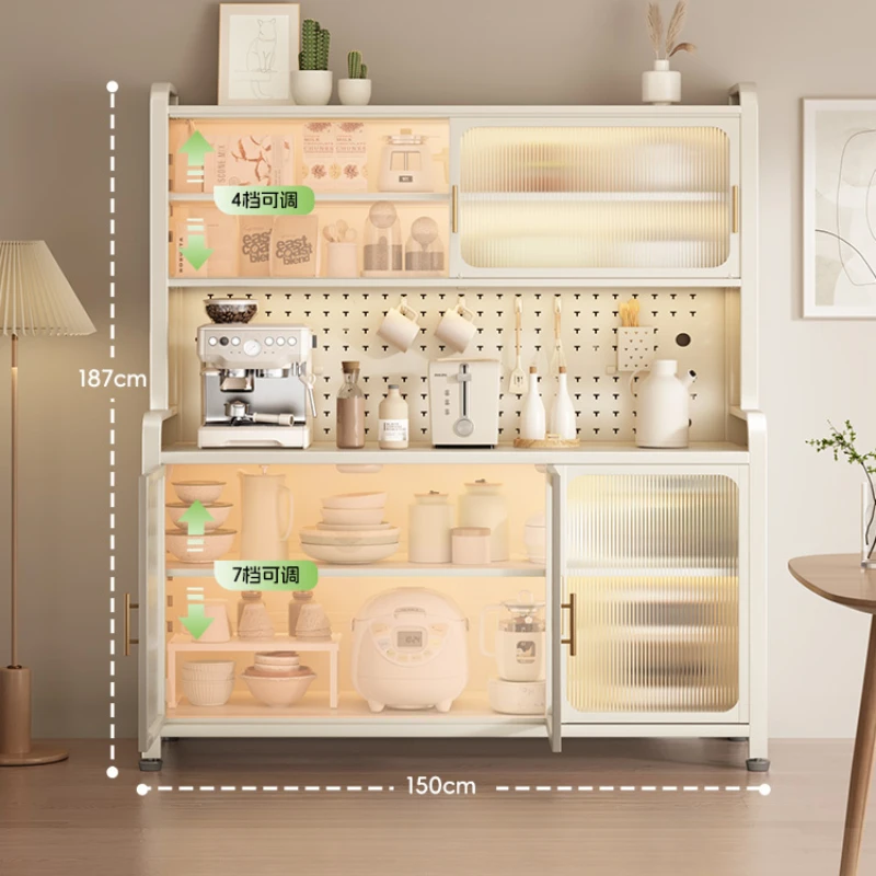 White Metal Sideboards Display Space Saving Storage Nordic Buffet Sideboards Cupboard Armario De Cocina Home Furniture MR50CJ