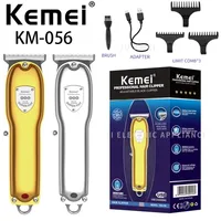 Usb Charging Cordless Hair Cutter Kemei KM-056 10w Powerful Motor Barber Hair Clipper For Men Beard Trimmer 1