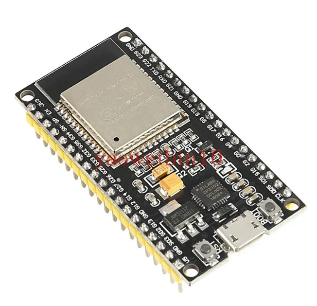 

ESP32 Development Board Wireless WiFi+ Bluetooth Dual-core CPU Internet of Things Distribution Board 38PIN Pin Yellow