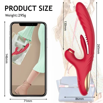 Stretching Dildo Vibrator for Woman 265mm Long Big Rabbit Sucking Toy Female Clit Sucker Vagina Clitoris Stimulator Sex Machine 5