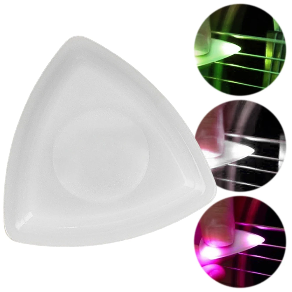 Guitar Touch Luminous Pick Electric Guitar Picks LED Glowing Pick Plectrums for Bass Electric Guitarists