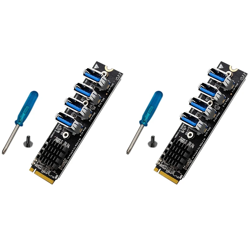 

2X M.2 M-Key Pcie расширительные карты M.2 к Pci-E X1 4 порта USB3.0, Графическая карта, адаптер расширения ASM1184E M.2