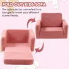 Kids Sofa Couch Fold Out, Baby Toddler Comfy Soft Chair , Flip Out Foldable Children 2 in 1 Convertible Sofa to Lounger 6