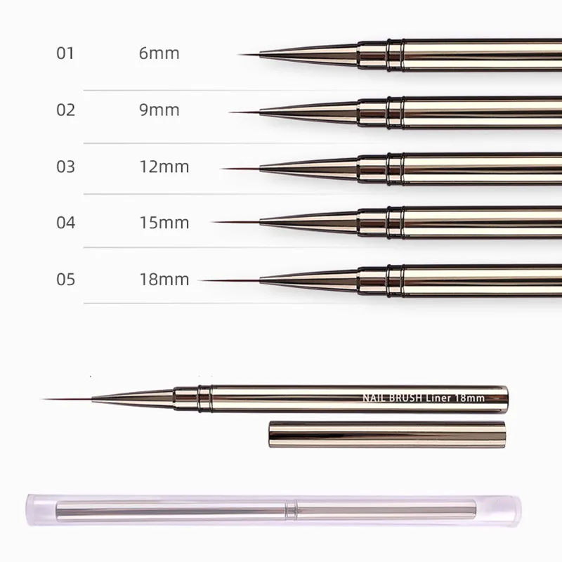 Nail Art Liner Brushes Gel Nail Brush Gel Nail Polish Painting Brush Drawing Nail Art Brush Pen Set Nail Pen 6