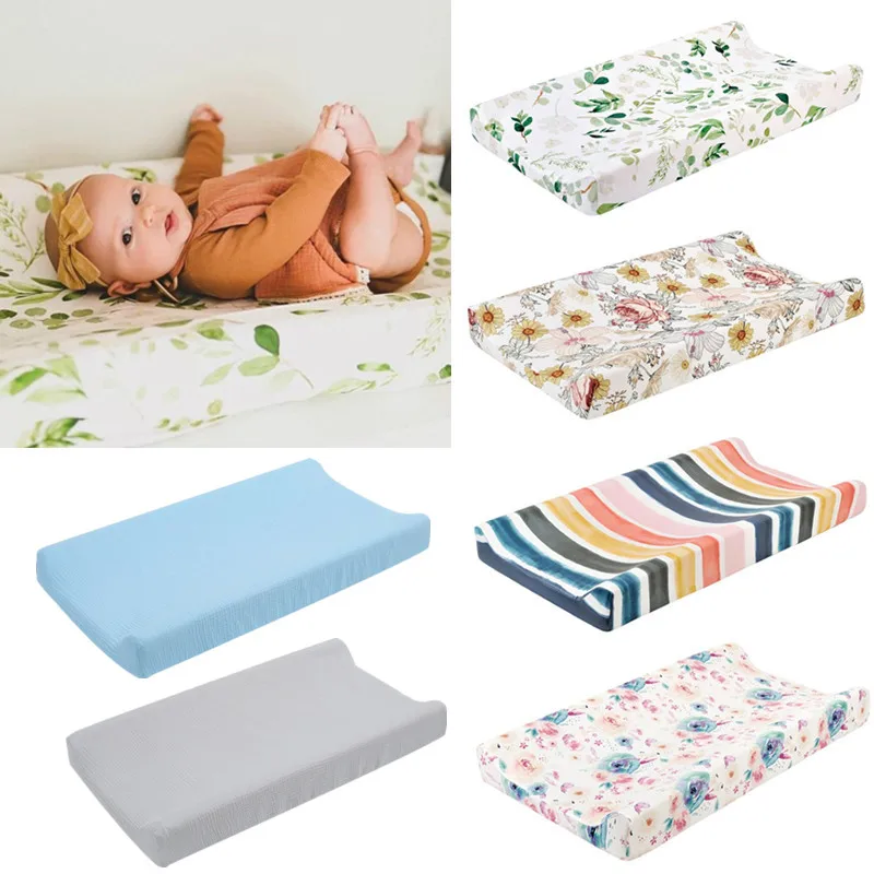 Soft Cotton Muslin Baby Diaper Changing Pad Newborn Nappy Changing Pad Cover Unisex Nursery Diaper Table Sheets Mat