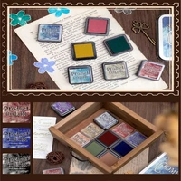 6 Pcs Multicolor Ink Pad Set Water Based for Stamping Student Planner Handmade Craft Journaling Scrapbooking Stationery Supplies 5