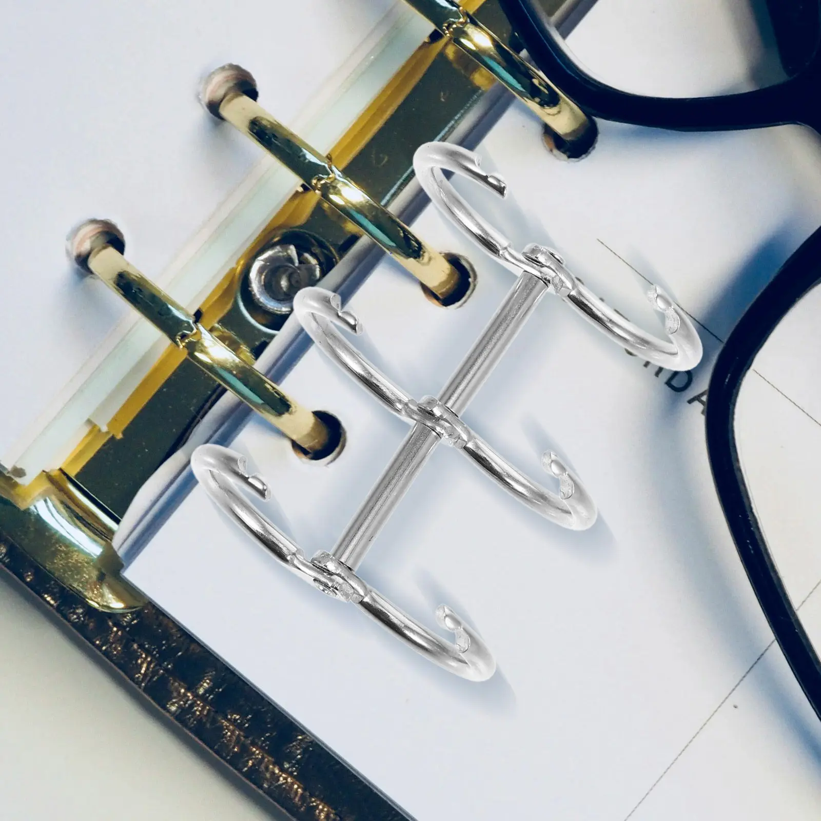 10Pcs 강력한 철제 3링 개방형 바인더 링 DIY 주최자용 달력 바인딩 클래스프 노트북 인덱스 카드 플래시 카드