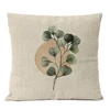 Boho Leaf Monstera Rainbow Sun Pillow Cover Geometric Nordic Living Home Decor Decorative Leaves Floral Linen Cushion Case 5