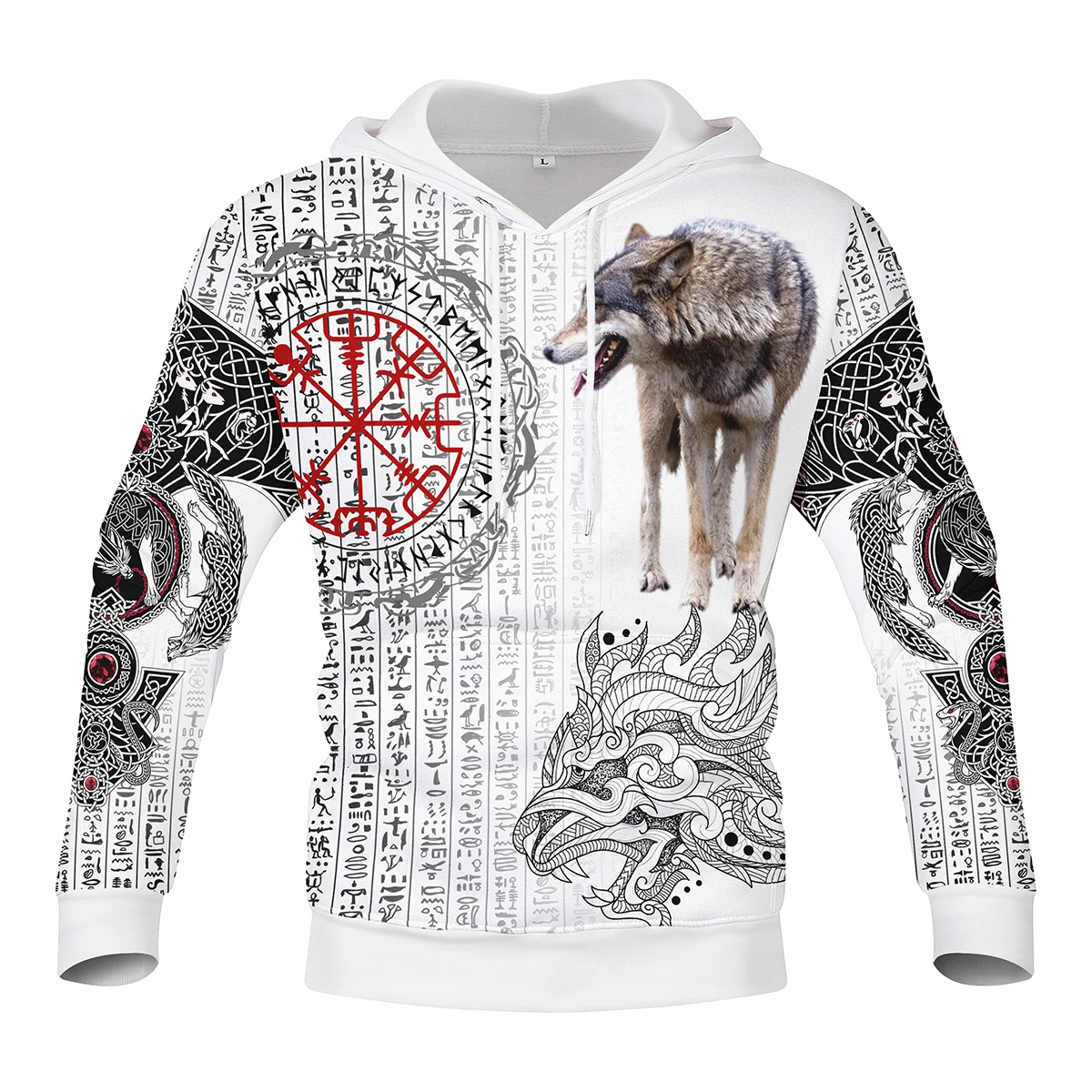Spring Autumn Men's Pullover Hoodie 3D Printed Fashion Text Wolf King Sports New Fashion Loose Casual Hip Hop Street Top S-6XL