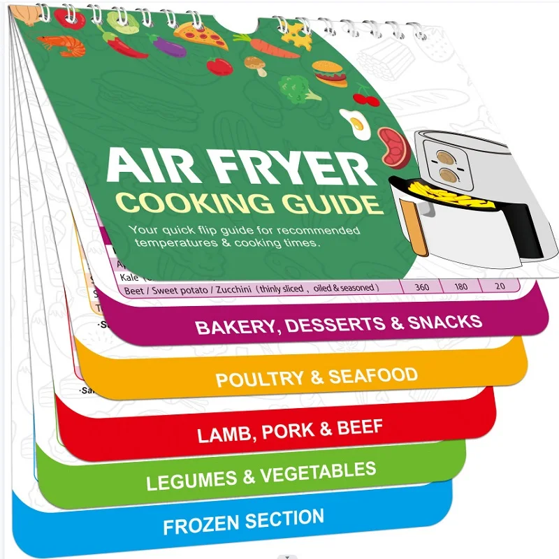 Air Fryer Magnetic Cheat Sheet Air Fryer Recipes Temperature and Cooking Time Guide Beginners and Advanced Users Kitchen