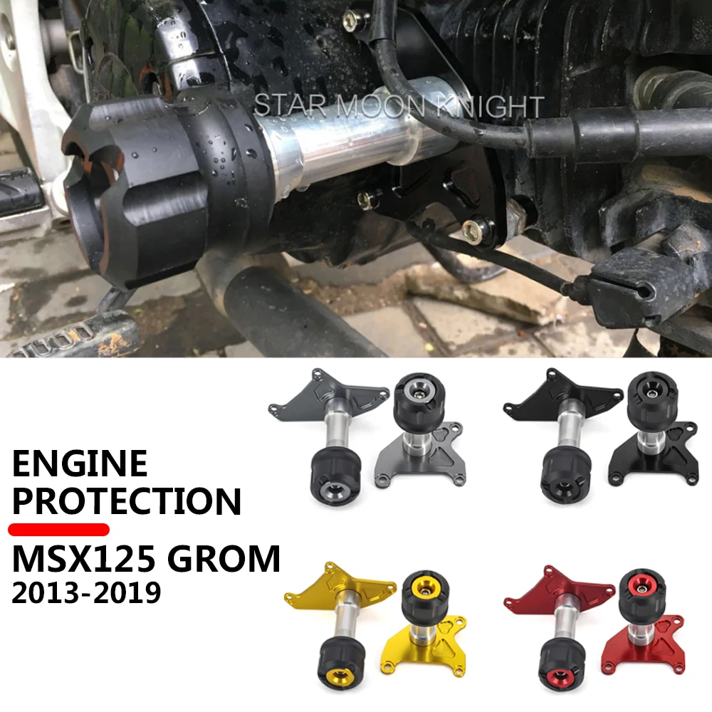 

Motorcycle Accessories Engine Cover For Honda MSX125 MSX 125 Grom 2013 2015 2016 Frame Sliders Crash Pad Falling Protector Guard
