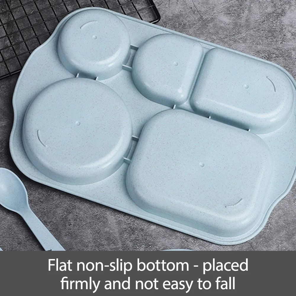 Baby tableware set 6Pcs/ Set Children Baby Tableware Set Cartoon Plates Kid Dishes Children Dinnerware Anti-hot Training Food Bowl Spoon Fork
