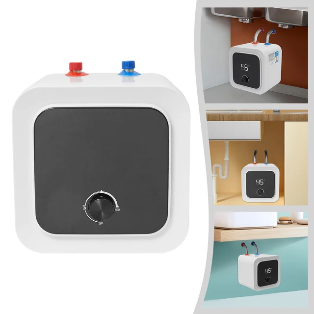 Chauffe-eau 6/8L, chauffe-eau 1500W, mini chauffe-eau électrique pour réservoir, chauffe-eau électrique instantané pour salle de bains et cuisine 1