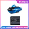 2.4Ghz Mini RC Submarine With LED Light Radio Control Boat Waterproof Rechargeable Electric Submarines Gifts Toys for children 1