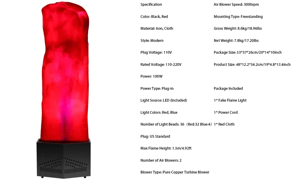 36LED Fake Flame Lamp