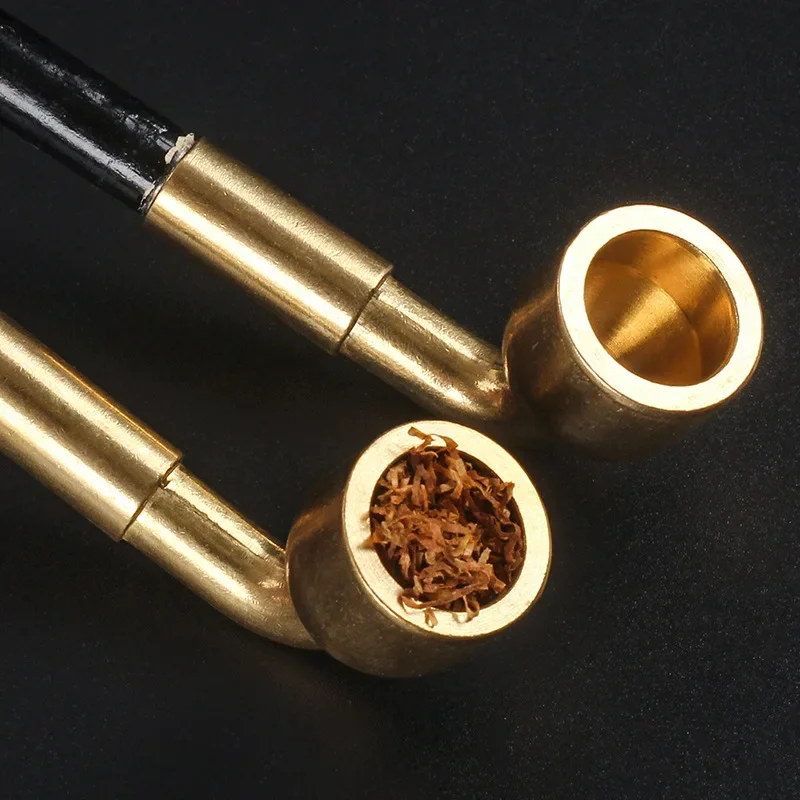 Smoking Pipe Women Lady Smoking Pipe Long Slim Tobacco Pouch Copper Calumet Pipe