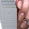 Silver Gold Lines Stripe Nail Sticker Decals Metal Strip Luxury Nails Slider 3D Self Adhesive Design Nail Art Stickers Paper 1