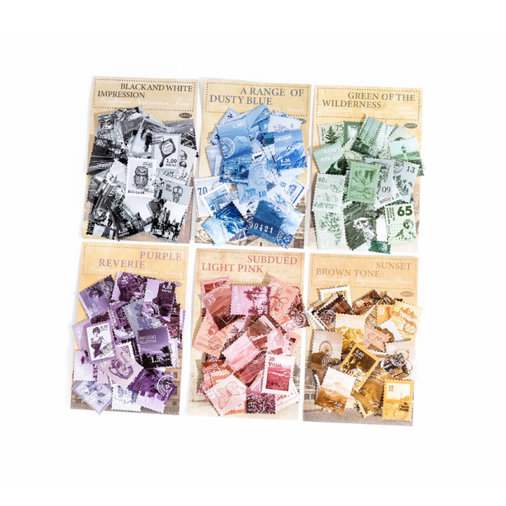 

Набор винтажных бумажных стикеров в стиле ретро, наклейки для штампов, растений, самодельные Украшения, этикетки для творчества, скрапбукинга, планировщика, журнала