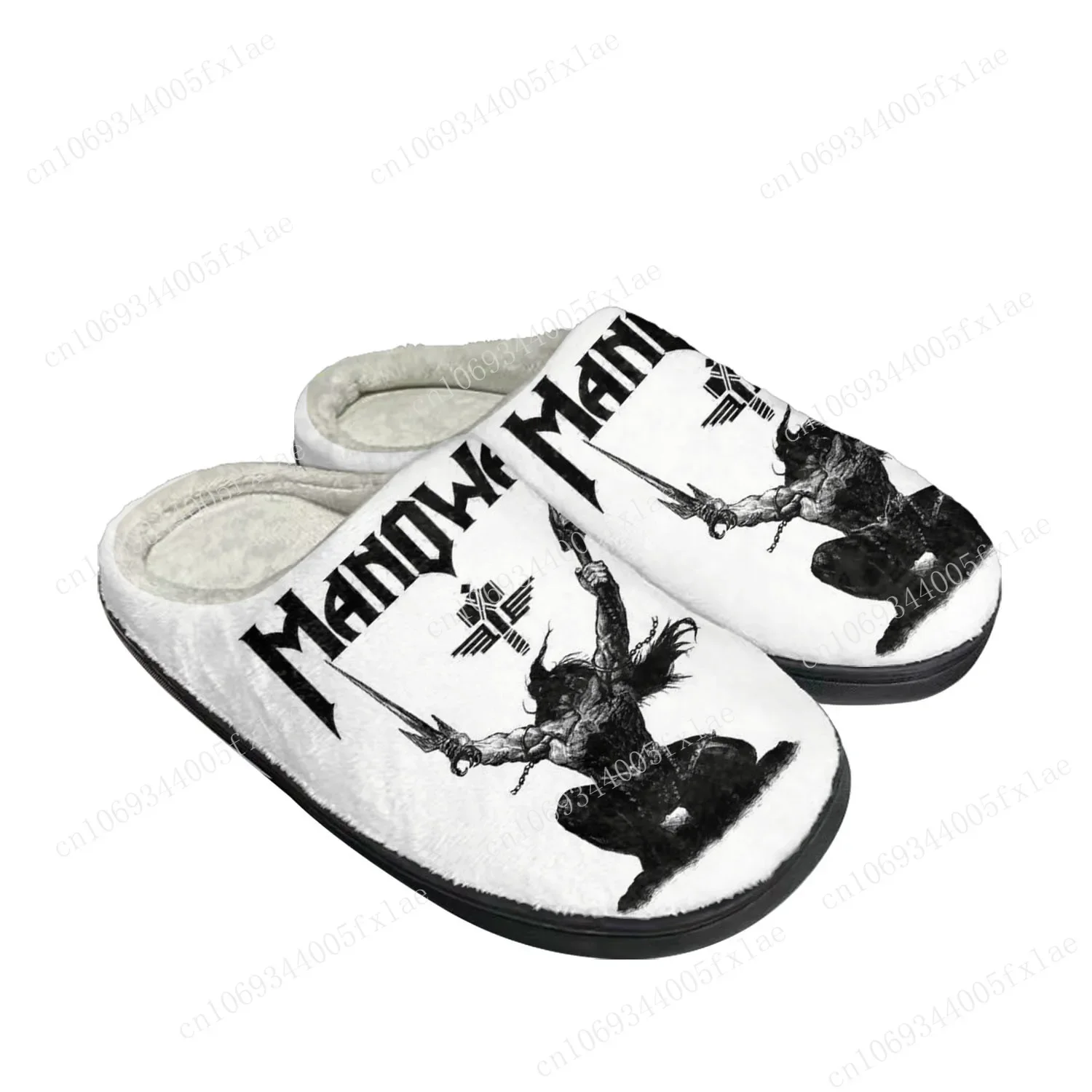 Manowar Band Home Cotton Slippers Mens Womens Plush Bedroom Casual Keep Warm Shoes Thermal Indoor Slipper Customized Couple Shoe