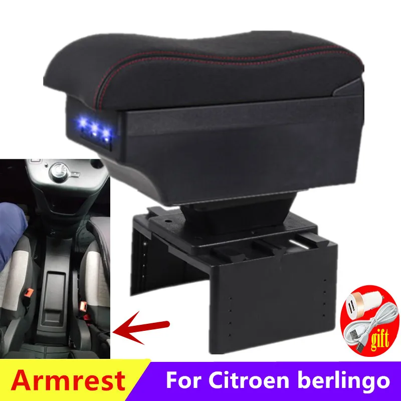 Auto Armlehne Box Für Citroen C1 - Aufbewahrungsbox Mittelkonsole (A3 White Line)