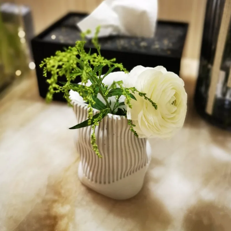 

Irregular Geometric Wave Flower Pot Pen Holder Silicone Mold Gypsum form Scented Stone Ornaments Homemade Handicraft
