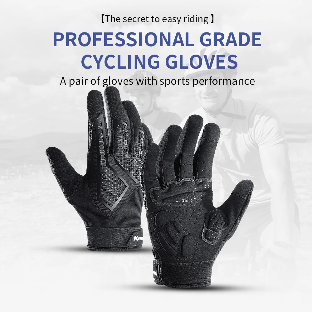 Long Finger Touch Screen Cycling Gloves, Breathable Wear-Resistant Palm Pads, Anti Slip Gloves, Men'S Women'S Gloves