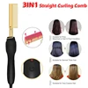 Hot Comb Hair Straightener Brush Hot Comb Pressing Electric Heat electric hair brushes Styling Tools 1