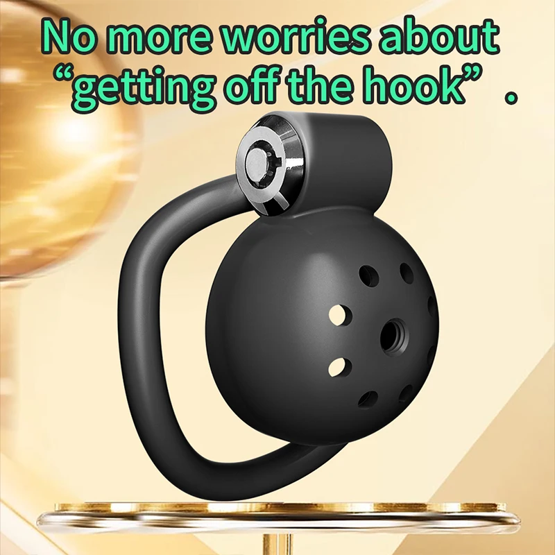 Penis Chastity Cage Male Chastity Device Flat Round Hole Plastic Chastity Lock Cock Cage Urethra Catheter Penis Ring Bondage Belt SexToy for Men Gay
