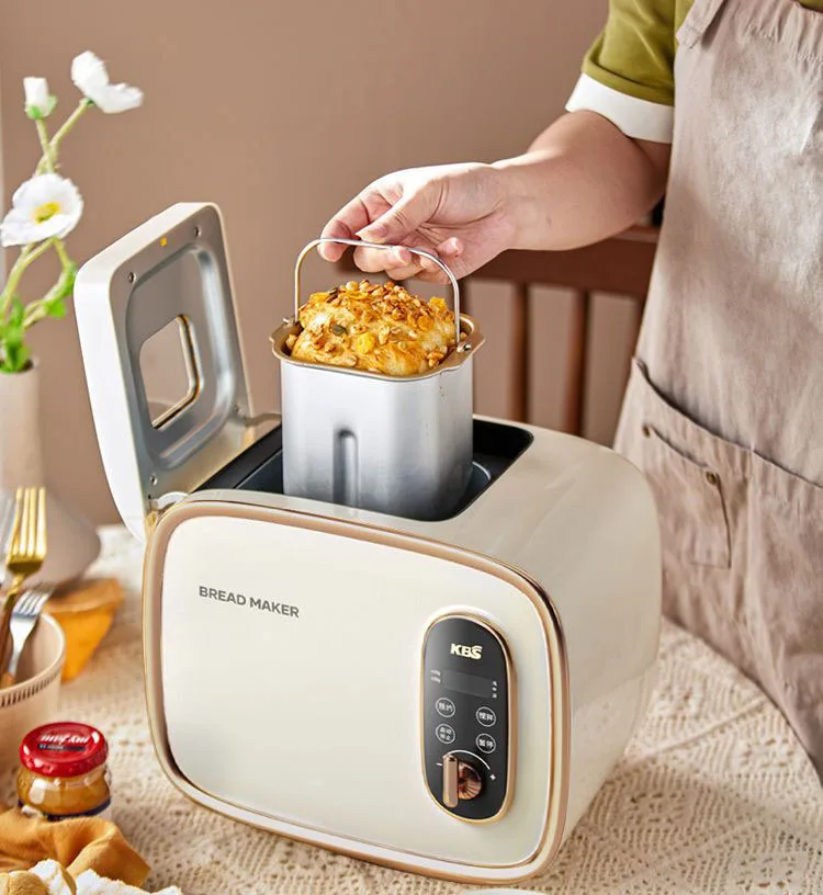Electric Household Bread Machine Automatic Toaster Mini Bread Machine Multifunctional Breakfast Toaster Non-stick Easy to  Clean 2
