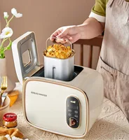 Electric Household Bread Machine Automatic Toaster Mini Bread Machine Multifunctional Breakfast Toaster Non-stick Easy to  Clean 2