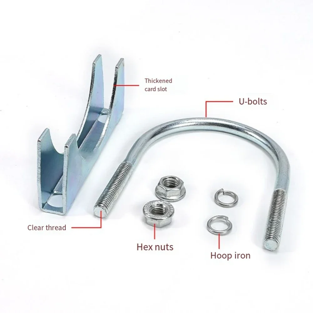 Car Clamp Special U-Shaped Galvanized Pipe U Bolt Clip for Exhaust Pipe Auto Waterproof Interior Clips Fixed Clamps