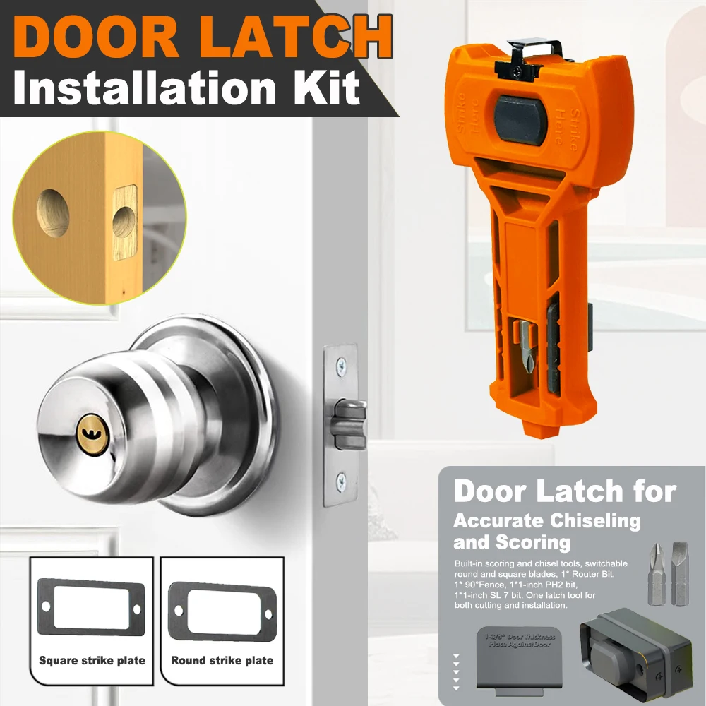 Door Hinge Jig RYOBI Wood/Metal Door Lock Installation Kit The