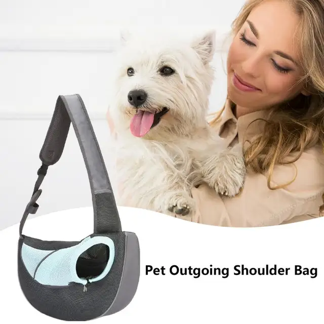 Dog Sling Carrier Pet Carrier Tote Bag Shoulder Bag Adjustable Cat Sling Carrier Washable Soft Breathable Dog Carrying Sling 6