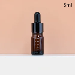 Amber Glass Dropper Bottles with Measurement Scale for Aromatherapy and Liquid Storage (5ml)