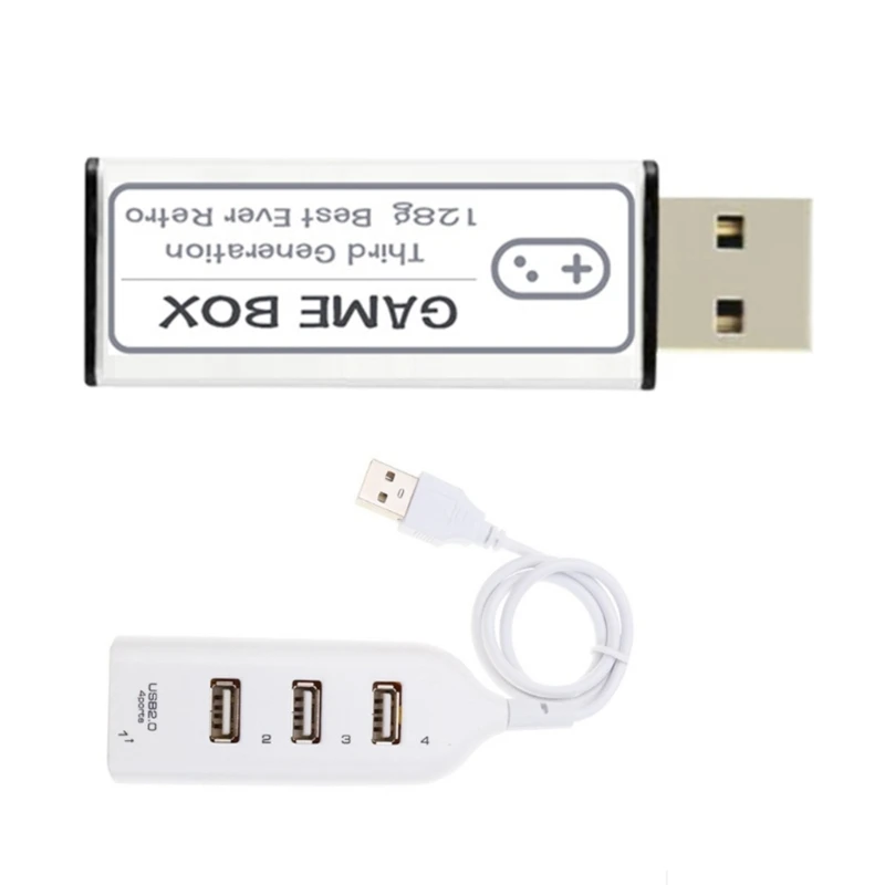 

Игровая приставка с USB-накопителем на 128 ГБ со встроенным 15000+ классических игр с открытым исходным кодом Быстрое в подарок