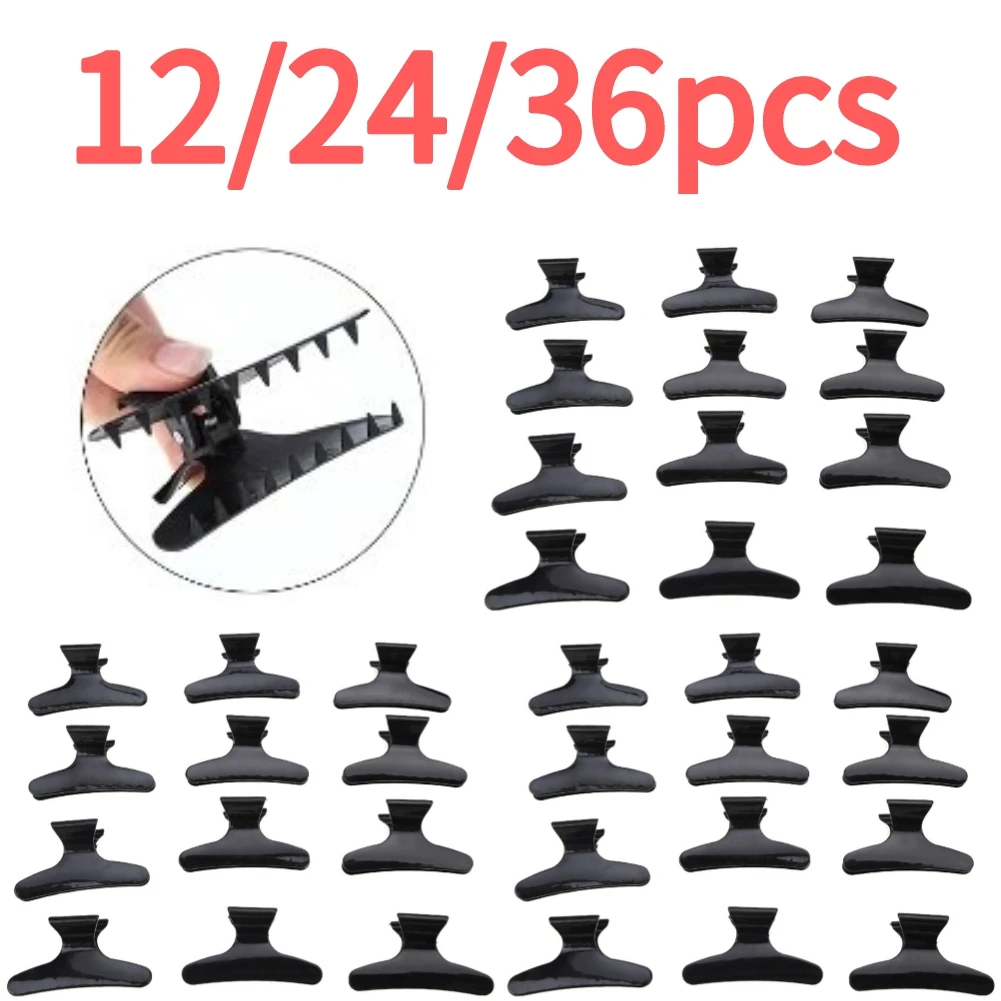 Hair Sectioning Clamps Professional Butterfly Shaped Positioning Hair Pins 12/24/36pcs