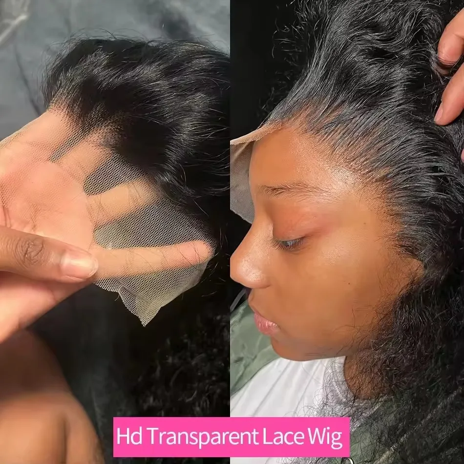 13x6 Deep Wave Frontal Wig  40 Inches Hd Lace Front Wig Curly Hair13x4 Water Wave Wig Preplucking For Black Brazilian Woman Hair 5
