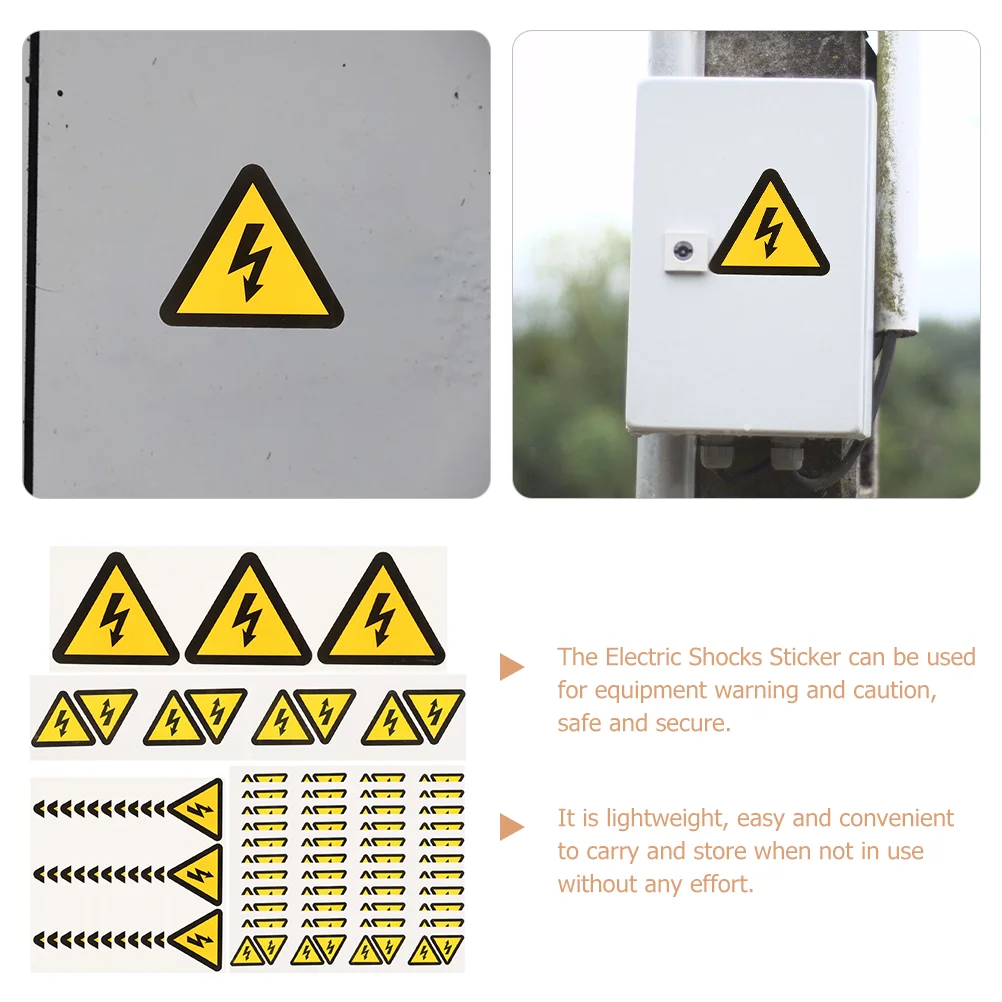 Warning Sticker High Voltage Signs Electric Fence Labels Caution Decal Roadway Safety Traffic Signal Danger Notice 24 Pcs