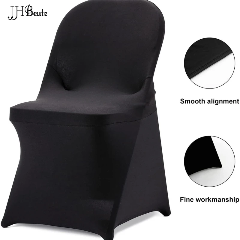 Outdoor Solid Color Elastic One-piece All-inclusive Universal Chair Cover Simple Folding Chair Cover Hotel Wedding Stool Cover 3