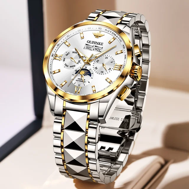 Watch for Men Automatic Mechanical Watch Waterproof Sapphire Mirror Man Business Wristwatch Top Brand Luxury Moonswatch 2