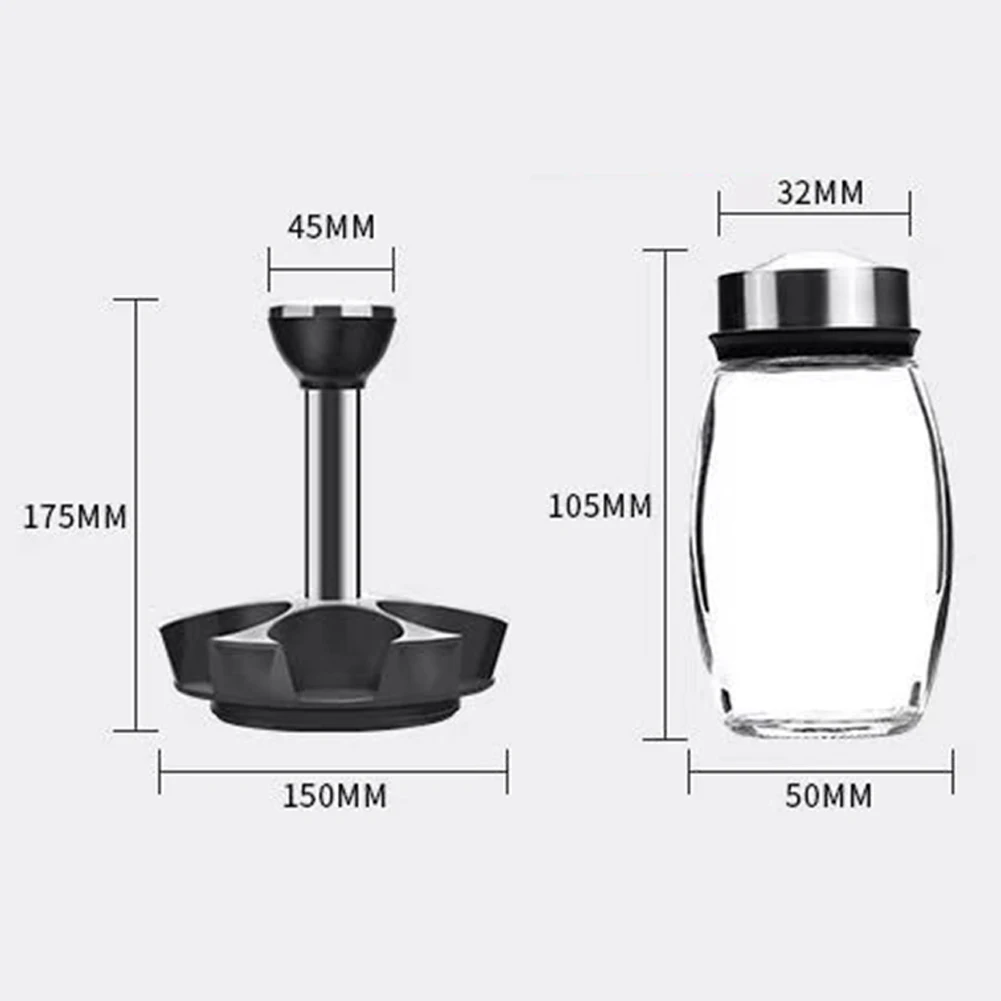 Transparent Spice Bottle Set With Swivels Base Multipurpose Sealed Spice Bottle For Kitchen